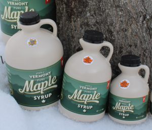 Vermont maple syrup jugs